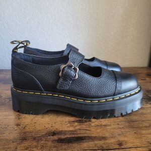 Dr. Martens Addina Flower Size US 10 Platform Mary Janes Shoes Chunky Textured